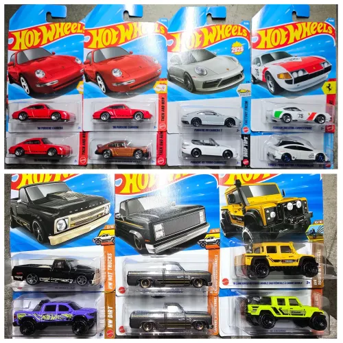 Set Lote Hot Wheels Porsche Chevy Silverado Ram C10 Jeep Land Rover Ferrari