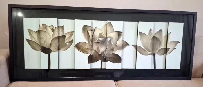 Quadro grande moldura reforçada com vidro 