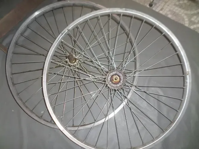 Par de Rodas de bicicleta aro 26 aro alumínio raios duplos -Ai195