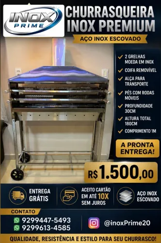Churrasqueira com entrega grátis 