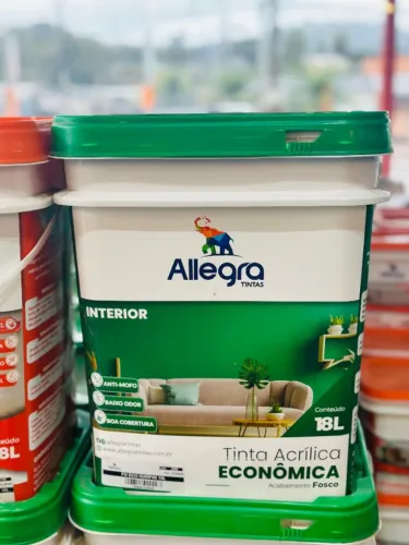  Tinta Acrílica Allegra Fosco Econômica 18L - Diversas Cores - Liquidação