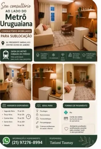 Sublocação de sala centro Rj