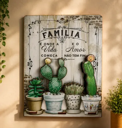 Quadro Porta Cartas De Parede Em Mdf Decoração