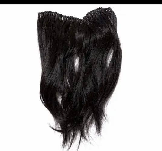 Mega Hair de Cabelo Humano Natural Preto - Macio e Brilhoso