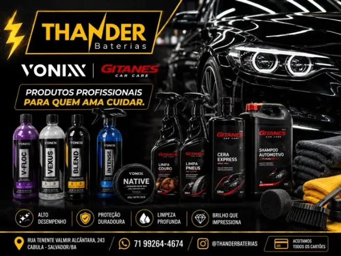 Produtos Para Limpeza Automotiva de Carro, Moto e Caminhão - Vonixx/Gitanes