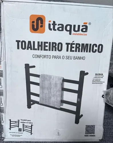 Toalheiro térmico preto 110V