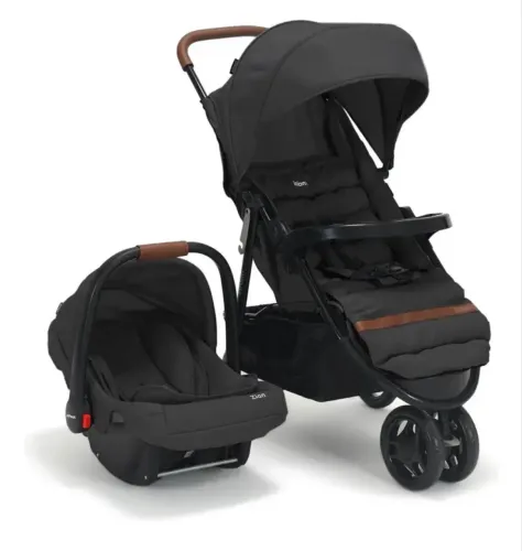 Carrinho e Bebê Conforto Travel System Breeze Duo Preto - Infanti