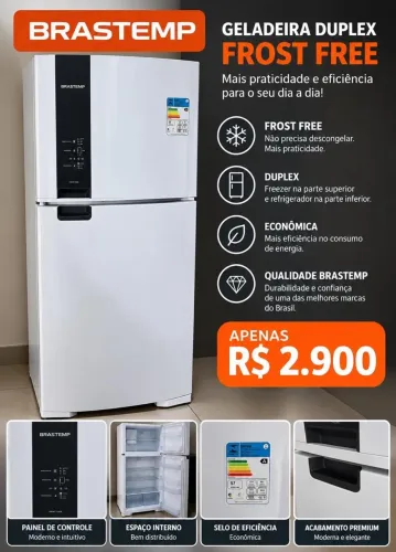 Vendo geladeira duplex da Brastemp