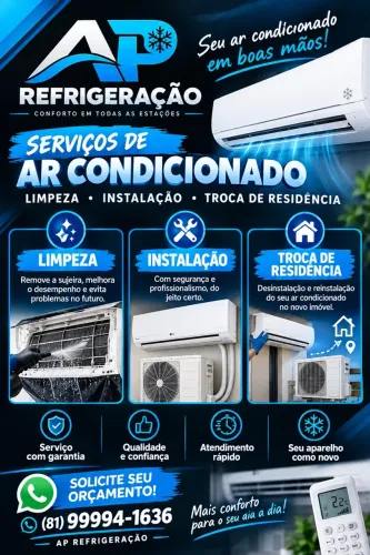 INSTALAÇÃO, MANUTENÇÃO E SERVIÇOS DE AR CONDICIONADO