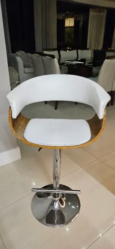 Banquetas de bar estilo poltrona com pistão à gás