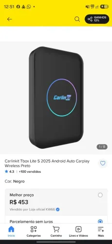Carlinkit veja vídeos no carplay ou android auto sem fio