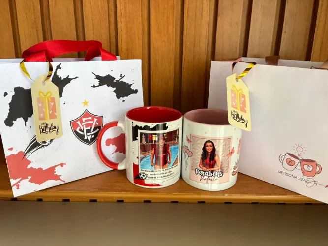 Canecas + Sacola personalizada