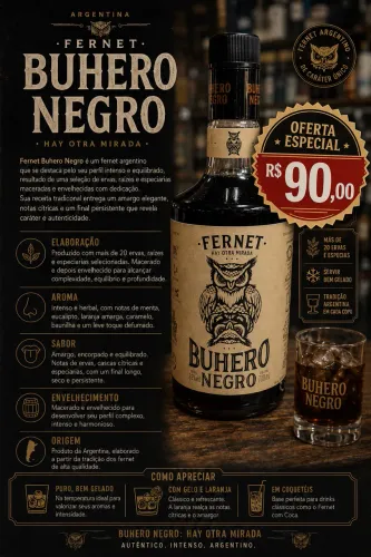 Fernet Argentino BUHERO NEGRO