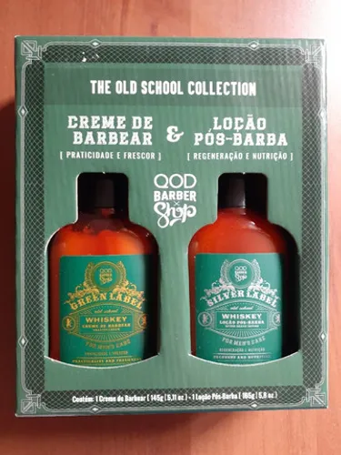 Kit Barba QOD Barber Shop - Creme de Barbear e Loção Pós Barba