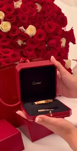 Bracelete pulseira Cartier de luxo banhado a ouro 18 k