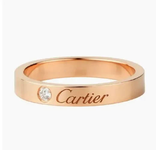 Aliança C de Cartier, Ouro Rosa 18K - Tamanho 07