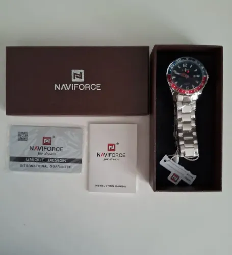 Relógio Masculino Naviforce Analógico Pulseira em Aço 