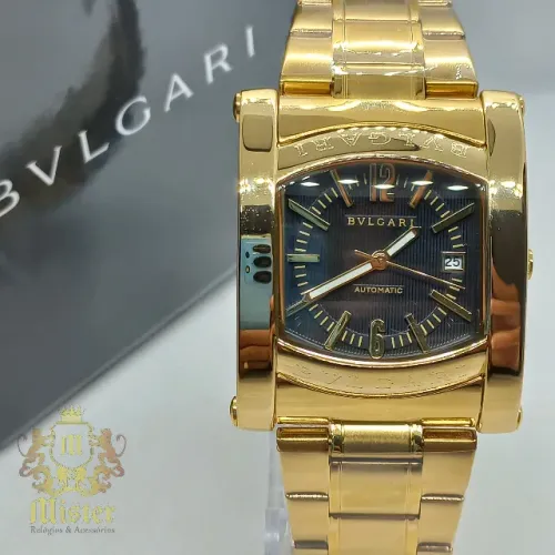 Relógio Bvlgari Assioma Dourado Masculino de Quartz Luminoso