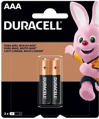 Pilha AAA palito Duracell alcalina 2 unidades