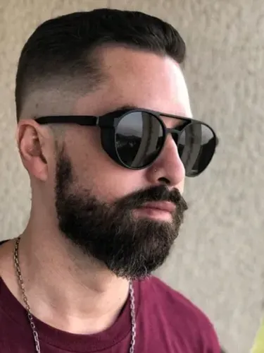 Óculos De Sol Preto Masculino Caçador Alok - Proteção UV 400 Modelo Retrô