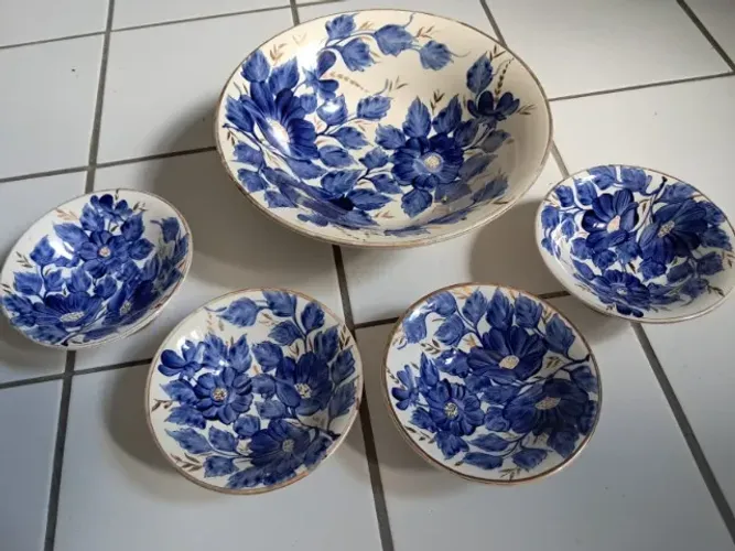 Conjunto Saladeira antiga 5 peças