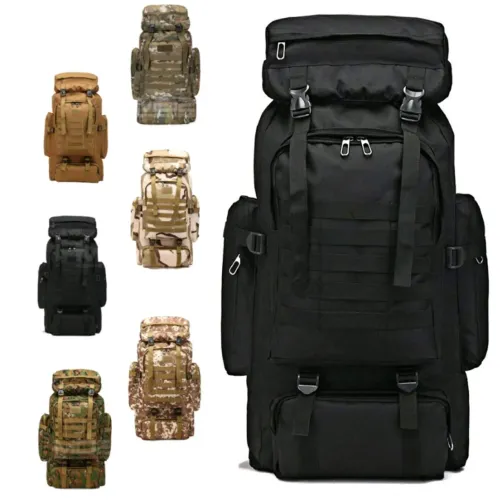 Mochila acampamento 80 litros Premium reforçada