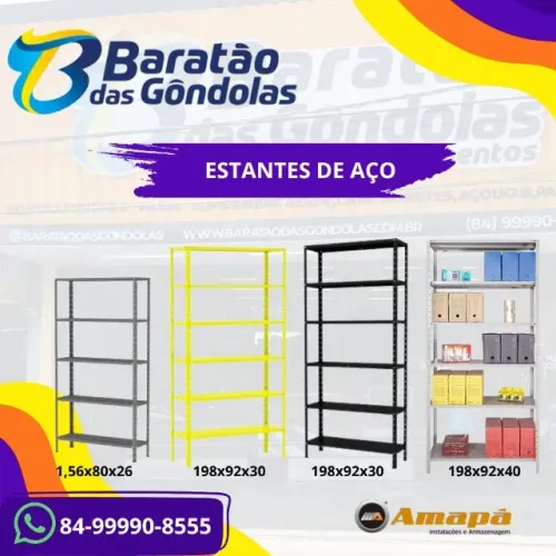 Estantes de aço prateleiras