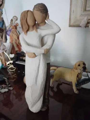 Enfeite escultura casal "willow tree" da Inglaterra