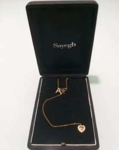 COLAR EM OURO AMARELO 18K 750, COM DIAMANTES, MARCA SAYEGH.