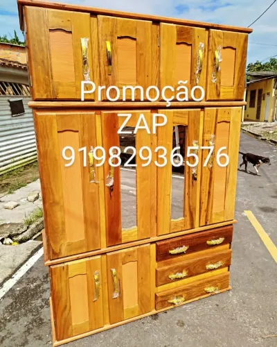 Guarda-Roupa casal completo de Madeira - Promoção!