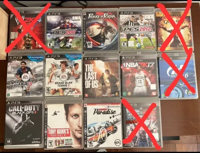 Kit com 10 jogos originais PS3 Mídia Física