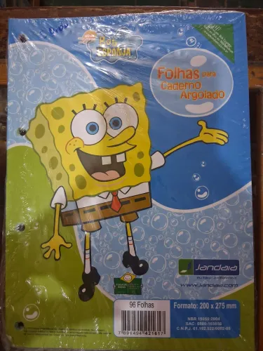Folhas para ficharios Bob Esponja - 96 Folhas