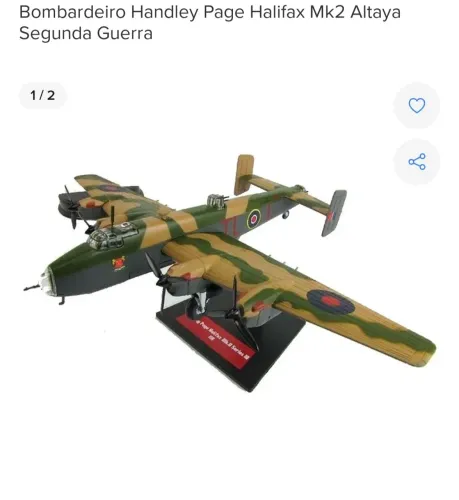 Miniatura Bombardeiro Handley Page Halifax Mk2 Altaya