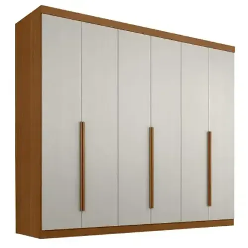 Guarda Roupa Colibri Com 6 Portas No Claro
