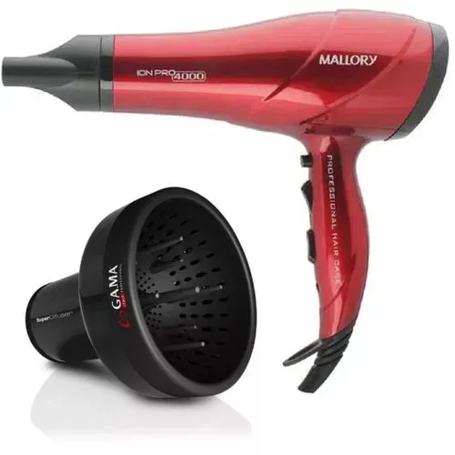 Secador de cabelo mallory ion pro 4000 2000W vermelho - bivolt