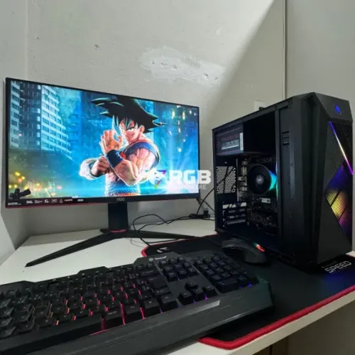 PC Gamer COMPLETO RYZEN 5 + RX 580 + 1 ano de garantia e em até 12x