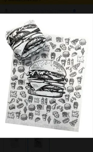 Papel acoplado para lanche hambúrguer