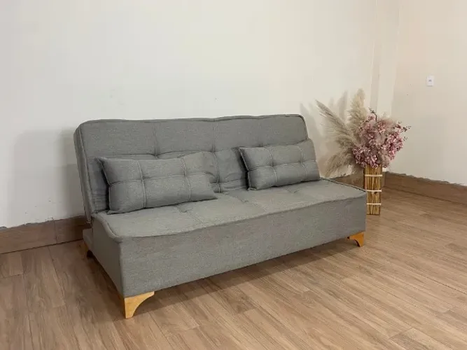 Sofá Cama Melani 1.86m Linho- Entrega Rápida Faça seu Pedido