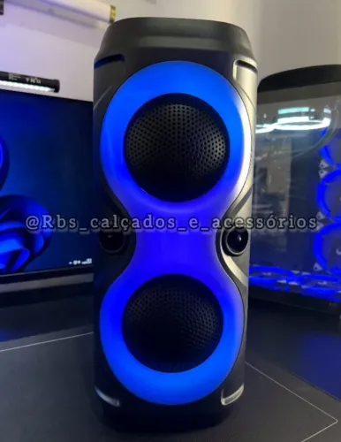 Caixa de som Bluetooth com entrada USB leds nova lacrada