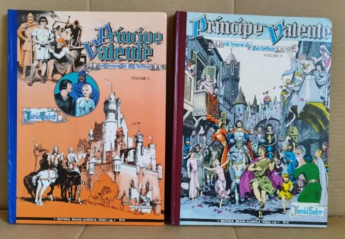 Quadrinhos Príncipe Valente 2 volumes - Nos Tempos Do Rei Arthur - 1983