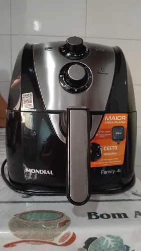 Fritadeira Elétrica Mondial Family 4L com Timer/ Cor: Preto e Inox