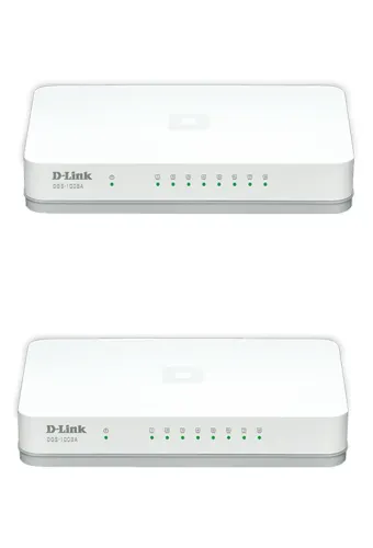 2 Unidades Switch Gigabit 8 portas DGS-1008A - Com Fonte de energia