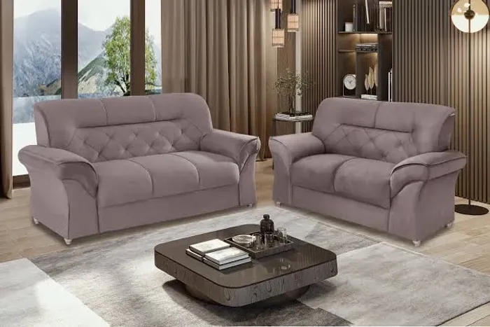 Sofá Caete veludo 3X2 lugares-FRETE GRATIS / ENTREGA HOJE!!