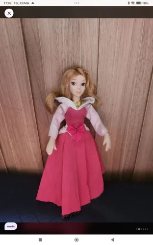 Boneca Princesa Aurora Bela Adormecida Disney importada 