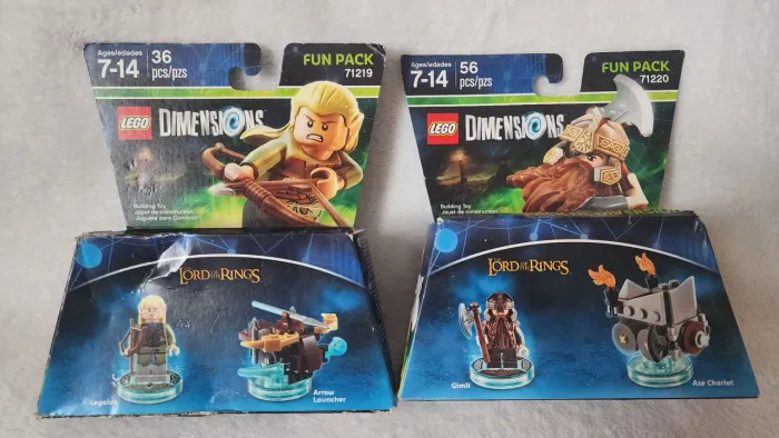 LEGO DIMENSIONS FUN PACKS SENHOR DOS ANEIS LEGOLAS E GIMLI 