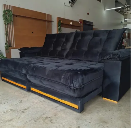 Sofá Barcelona preto 2.50