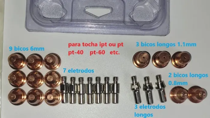 Bicos e eletrodos para corte plasma tochas blowback pt-30 pt-40 ipt-30 ipt-40 pt-60 ipt-60