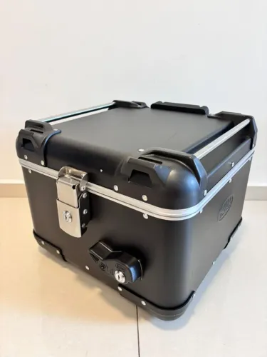 Baú Scam Ushuaia Traseiro 43l Alumínio Preto