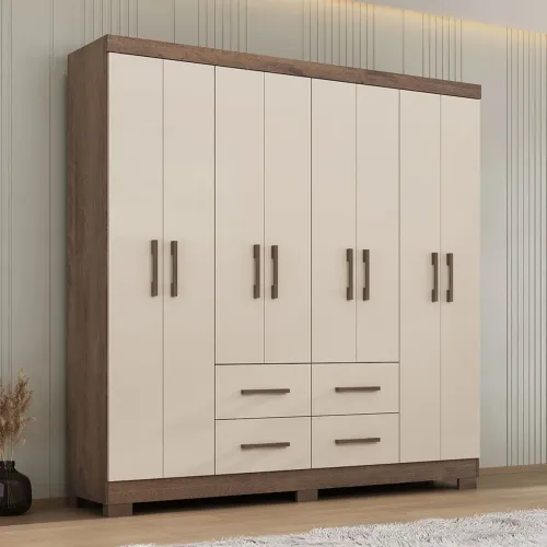 Guarda-Roupas 8 Portas com 4 Gavetas 182CM - ENTREGA HOJE !!!