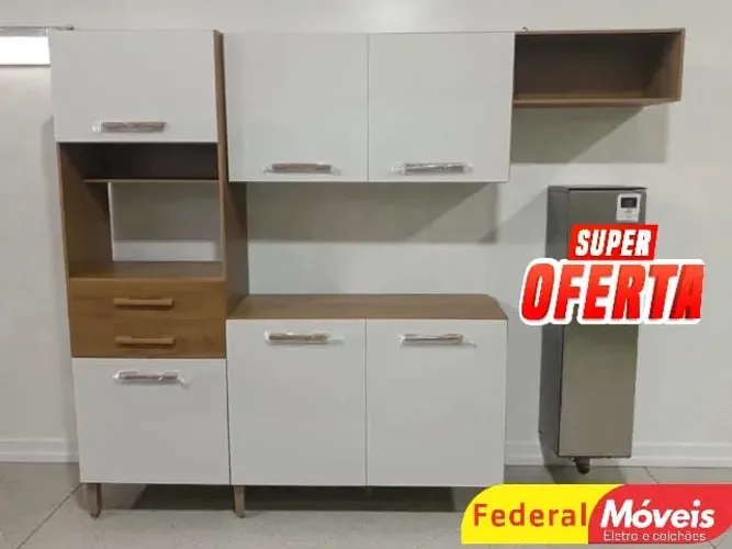 Armário de Cozinha Completa Off White (VARIAS CORES)